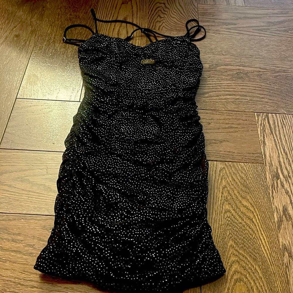 Lucy in the sky black dress with silver
